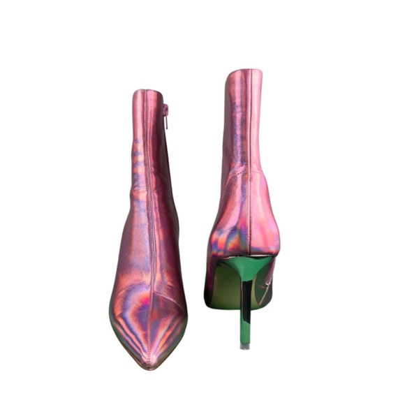 Steve Madden Pink Iridescent, Pointed Toe Bootie (7.5) - Picture 3 of 5